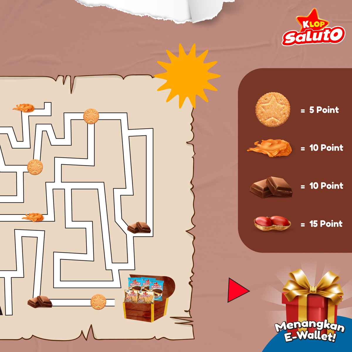 Klopbiscuit's tweet photo. Mau diisiin Klop e-wallet?😜
Ok ok mimin kasih deh nih untuk 5 Klopers beruntung. Tapi kita main game dulu, kira-kira untuk bisa keluar dari Maze Klop ini, kamu mendapatkan berapa point ya?😎

#KLOPSaluto #GaBisaStop #AsyikinBarengKlop #minikuis #kuis #infokuis #info_kuis #quiz https://t.co/xeEqNhlnI5