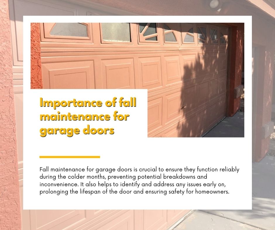 🍂🏠 Embrace the Change of Seasons! 🚪✨ Fall is here, and so is the importance of fall maintenance for garage doors. 🍁🔧 Ensure your garage door is ready to withstand the colder months ahead with regular checks and maintenance.