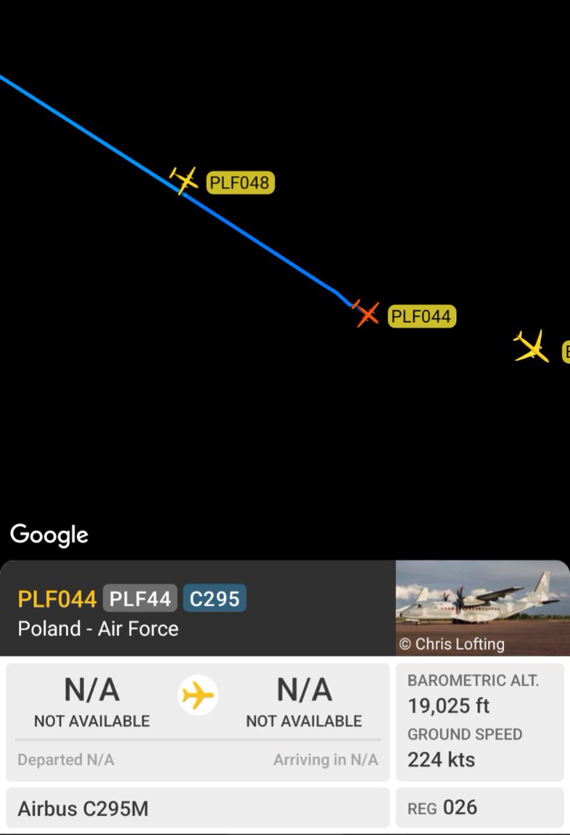 JohnTheMainGuy1's tweet photo. Interesting. Poland got their folks out of Israel this morning. Or maybe not all. Two more airplanes from the Polish Air Force headed towards Israel.
#PLF044 #PLF048 https://t.co/JKGquUHPLx