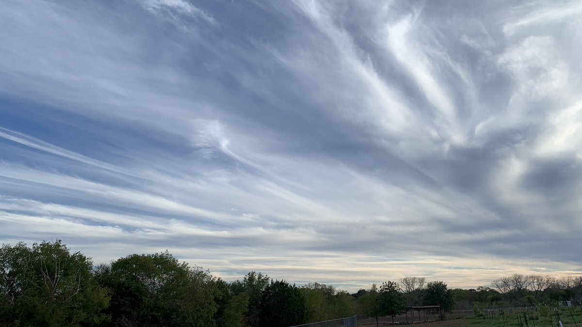 TWalk's tweet photo. @FreewheelinMY @jilnotjill @venetianblonde @DianaRChambers @tiernanhenry @JimCody3 @hairrence @MichelleHffmn @notbangalore @waryenthusiast @alexanderchee @hwheaties @wylie_tr @gaski @nandelabra @MilesKlee @KeithAWatts1 @RobinAldan @leedership @xavo5191 @PippinParker @PerKvalvik @peacefulwrrior @hellbox @buttermilk1 @GlendaBurgess @summerbrennan @maudnewton @EmmaSlager @mollypriddy @ohheygreat @BethieB45 @jilllllybean @RahawaHaile @vruba @Dan_E_Solo @gabrielroth @imjasondiamond @j_zimms @RachelFersh @DreamSong77 @ChrisInParis @DavidGray @NorfolkAirport @NorfolkBotanic @globeandmail @lifesafeast Diaphanous clouds over far south Austin this evening. https://t.co/Kl4hoYaxmz