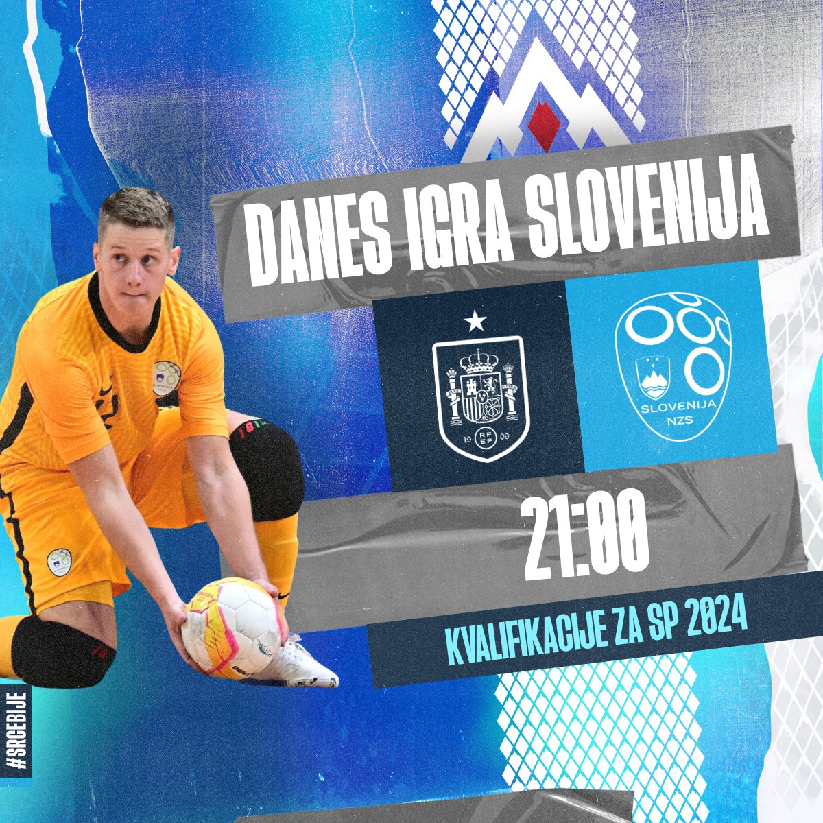 FutsalSi's tweet photo. Dan za tekmo 💪💪💪
🇪🇸 🆚 🇸🇮
⏰ 21:00
🏟 Olivo Arena-Jaén
#SrceBije 
#FutsalWC https://t.co/566euTfnn2