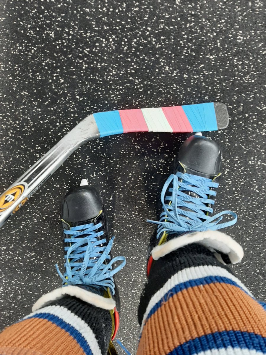 I'm very disheartened by the NHL's ban on Pride tape/apparel. The game cannot grow until it's more inclusive and welcome for all! I may be Cis-het, but I still rock this tape job every June to show my support to my friends! I'm bringing it back now! #HockeyIsForEveryone