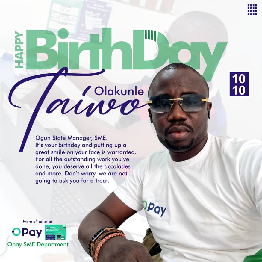 mistersuccess01's tweet image. It's my birthday today, say a prayer for me 🤲 

Thank you OPay Team.
#BeyondBanking