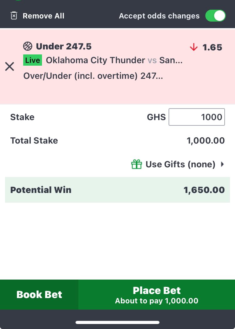 TheReal_OJ's tweet photo. The free bet just turned to money.. congrats 🎊 all those who staked https://t.co/5ybmuSA0k4