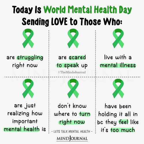 TheMindsJournal's tweet photo. Spread love, break stigma, and let's talk mental health today.

#mentalhealthisreal #MentalHealthAwareness  #mentalhealthday https://t.co/TEiZ4AEIFJ