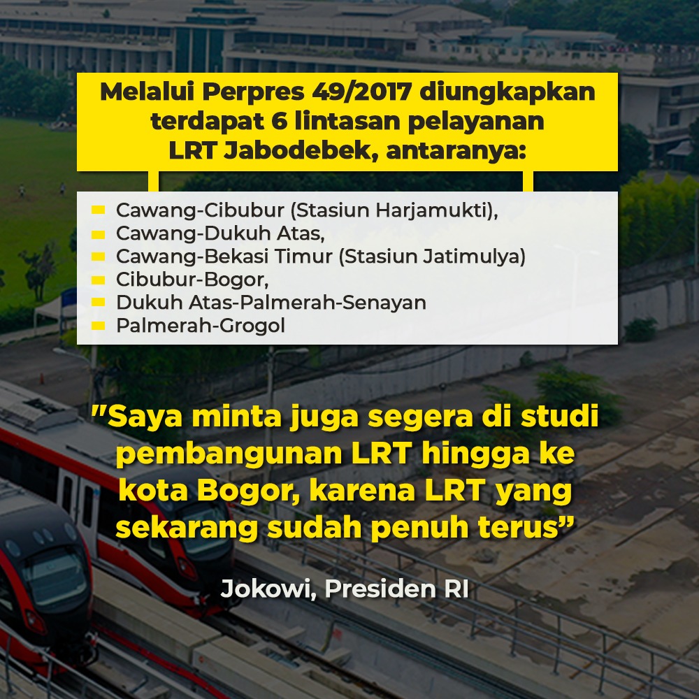 vinsiey's tweet photo. Dalam Perpres 49/2017 terdapat 6 lintasan pelayanan LRT Jabodebek, diantaranya:
1. Cawang-Cibubur
2. Cawang-Dukuh Atas
3. Cawang-Bekasi Timur
4. Cibubur-Bogor
5. Dukuh Atas-Palmerah
6. Palmerah-Grogol

Kemajuan Transportasi 

#HasilKerjaKemenhub https://t.co/S0K40Ock3c