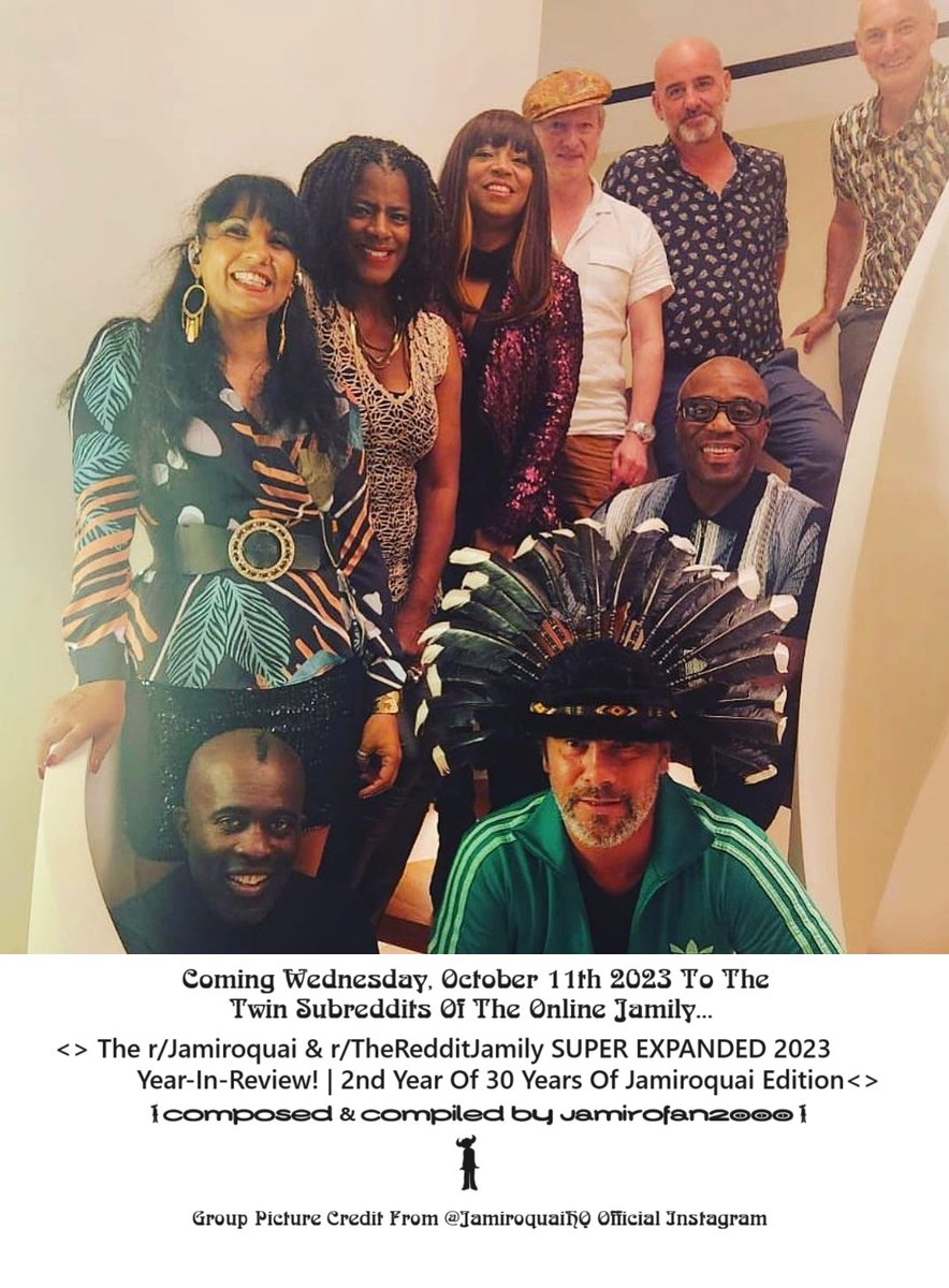 JamiroFan2000's tweet photo. #Jamiroquai #Reddit #Subreddits #YearInReview #Summary @JamiroquaiHQ "After Alot Of Work, I Got It Done EARLY...Coming Wednesday, Oct. 11th 2023...Thank You Again Everyone For The Support & I Hope You Enjoy This Year-In-Review Summary..Much Love To You All!" https://t.co/0sTrut0U2E