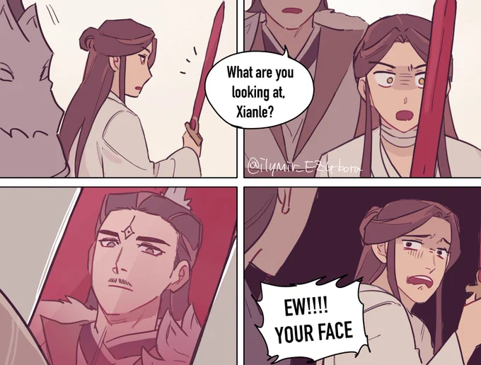 This scene in volume 7 gives me chills
#tgcf #junwu #xielian 