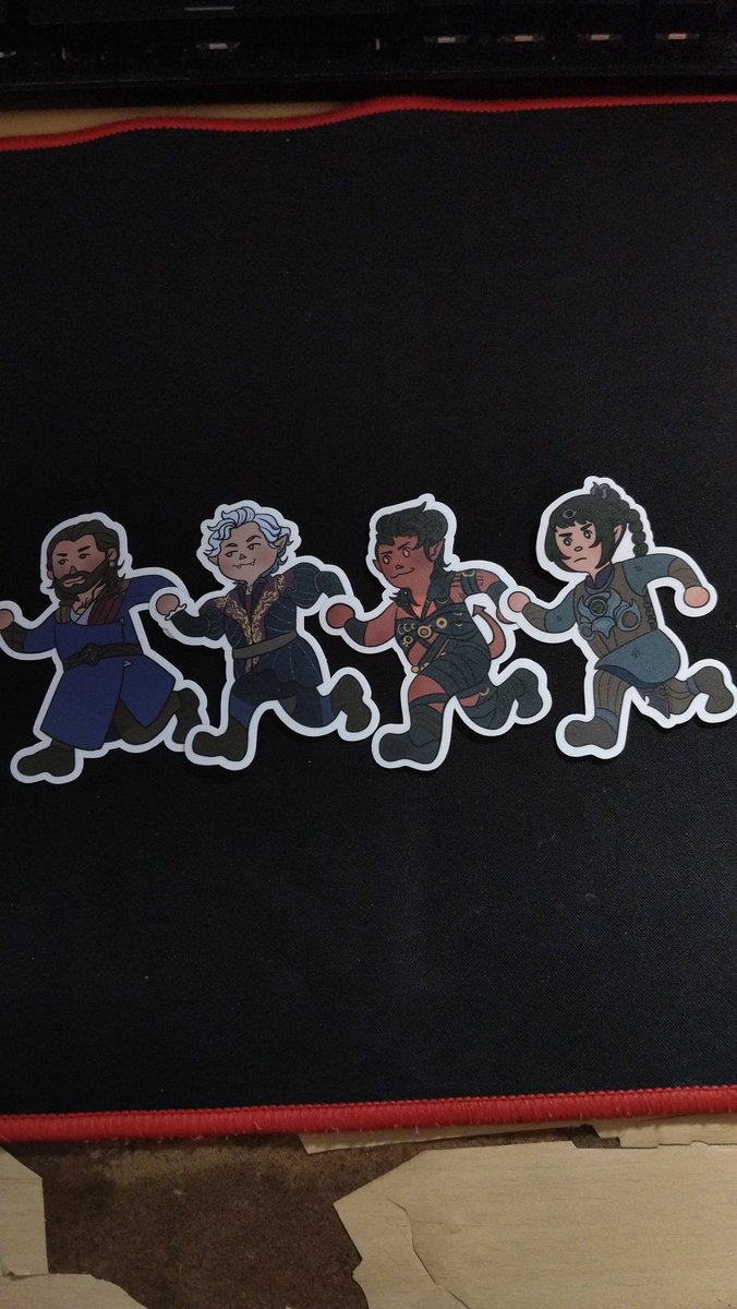 karlseer's tweet photo. I finally got my #bg3 stickers printed for Arcane Assembly DVO!! 

#Stickers #BaldursGate3 #BaldursGate3Fanart https://t.co/oSGjpANSpJ