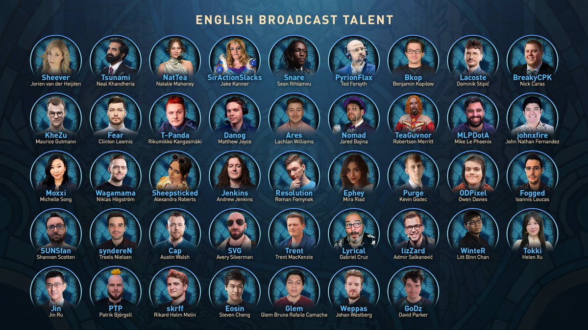 The International 2023 English Broadcast Talent. #TI12 #Dota2