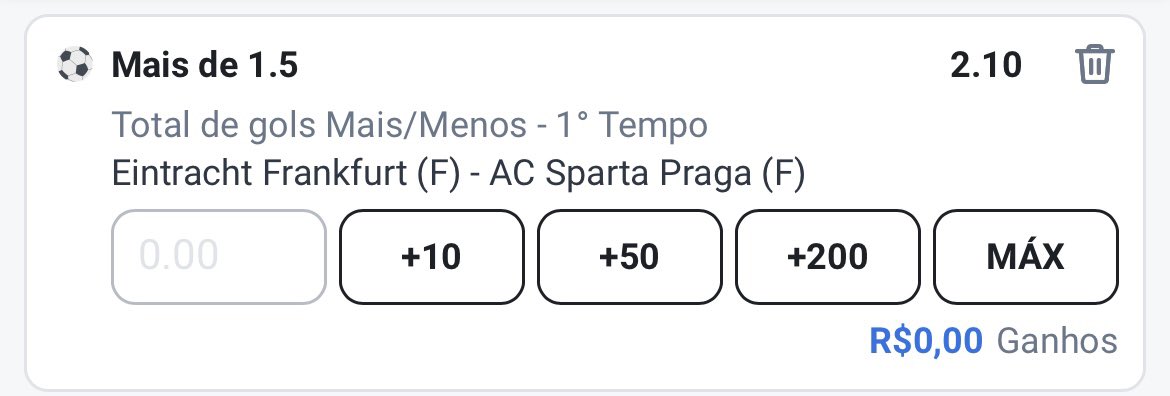 Entradinha de amanhã.
+1,5gols no primeiro tempo pelo jogo da Champions Feminina.

Odd 2.10 possui muito valor considerando a superioridade técnica do Frankfurt e a necessidade de matar o confronto, pois terá o jogo de volta.

Indicamos 2% nessa entrada.