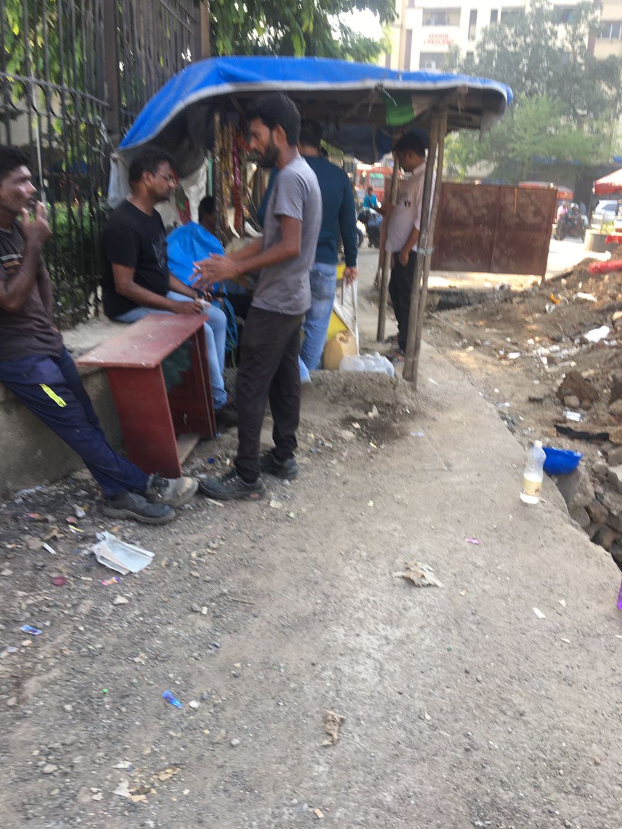 Footpath illegally encroached Upon by this cigarette shop As the entire bridge is dug up No place for pedestrians to walk @mybmcWardKE Add old marol military road bridge Shrikant Thackeray marg #marol #Andheri E 💐💐💐💐💐💐💐💐