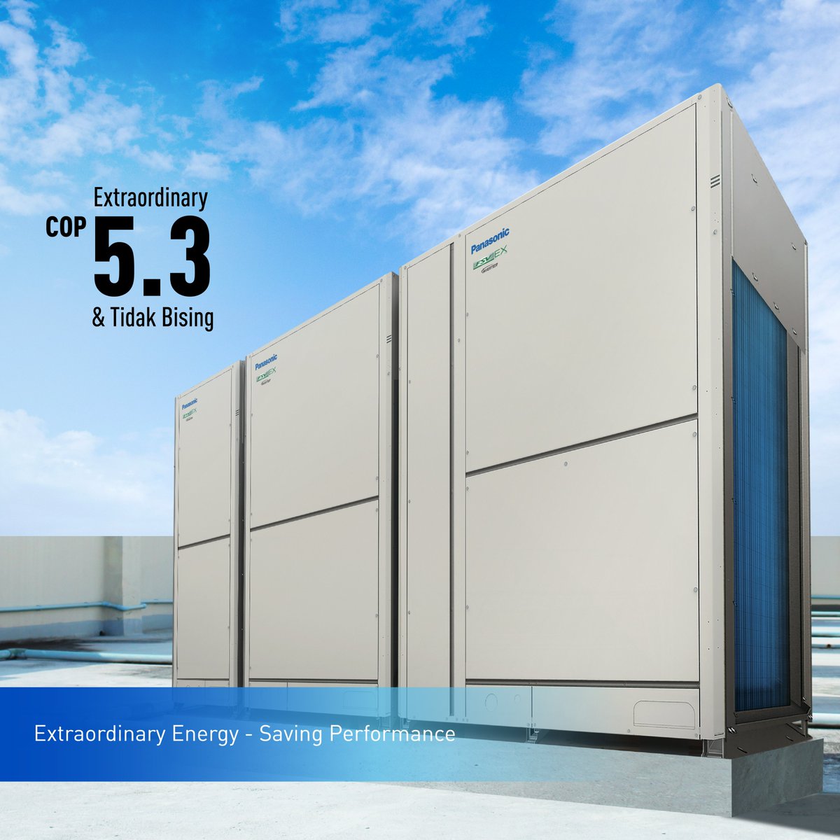 IDPanasonic's tweet photo. Extraordinary COP AC VRF SYSTEMS.
Salah satu keunggulan yang dimiliki AC VRF SYSTEMS adalah “Extraordinary Energy – Saving Performance” dimana nilai COP mencapai 5.3* dan tidak bising.
#CommercialAC #ACVRF #ACDucted #ACCassette #ACCentral #ACCommercial #LiveYourBest https://t.co/SqjAV9IPXZ