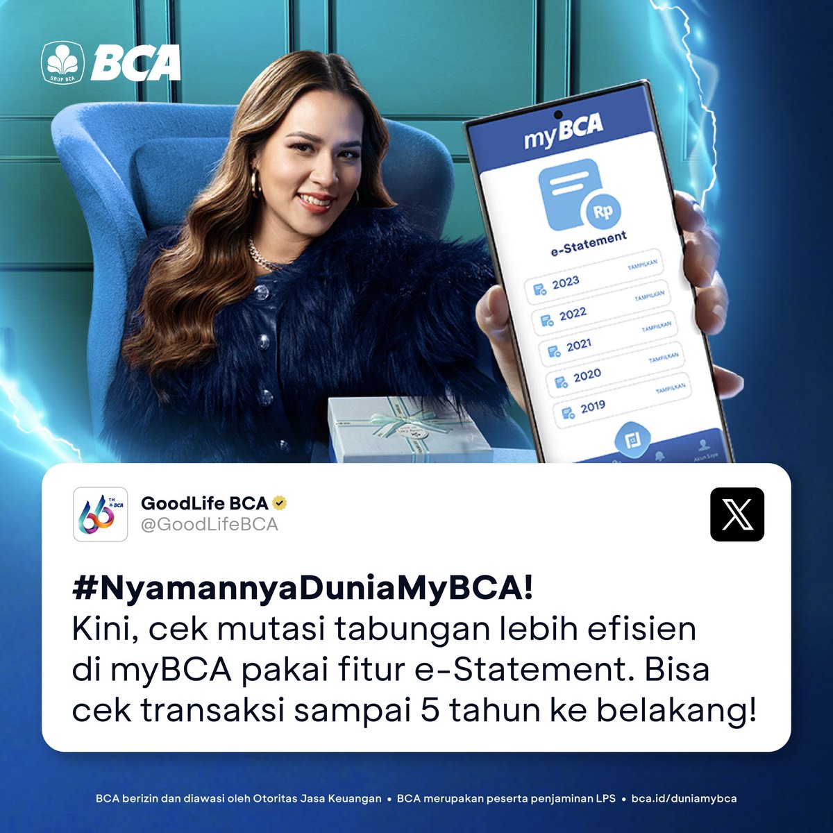 GoodLifeBCA's tweet photo. Hal utama yang bikin nyaman adalah….. Bisa lihat kemana aja pengeluaranmu selama ini, bisa bantu untuk mengaturnya dan bisa cek kapan aja! 

Jadi, udah nggak ada lagi ya pertanyaan “kemarin bayar apa aja yaaaaa??”

#NyamannyaDuniaMyBCA, nyamannya untuk kita semua 💙💙 Cek info selengkapnya di https://t.co/b331J6mVQS