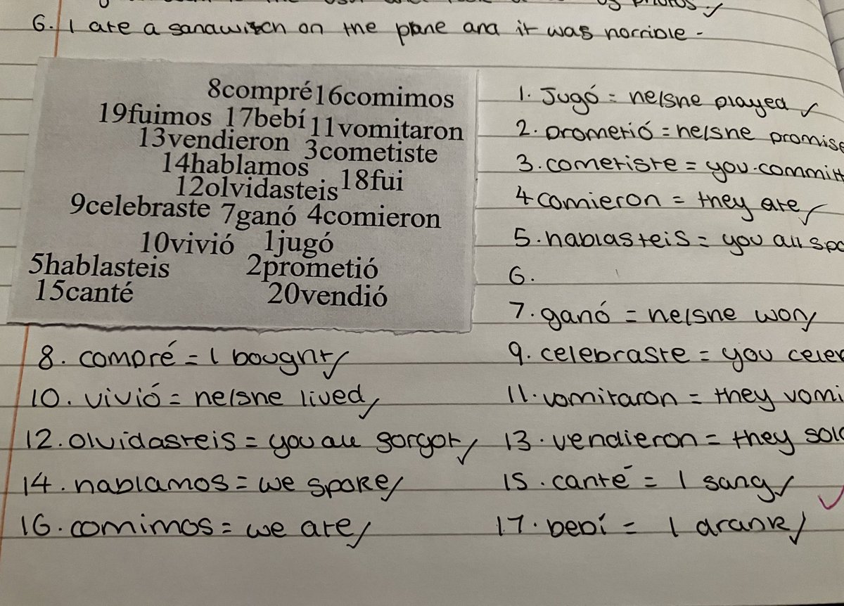 ⁦<a href="/TL_RPCC/">RPCC T+L</a>⁩ Mrs Sturdy’s Y9 students have been practising the preterite tense with conjugation clouds. 🇪🇸