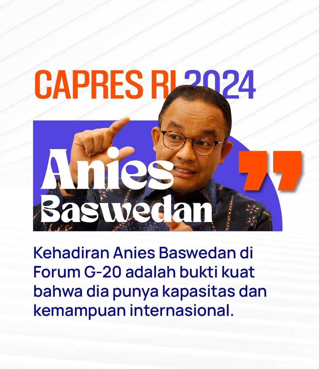 Heaven10__'s tweet photo. Kehadiran Anies di Forum G20 adalah bukti bahwa Anies memang terkenal dan kapasitasnya Internasional.!!!

Amin Terkenal
#AniesTerkenal https://t.co/2HiQvmbPov