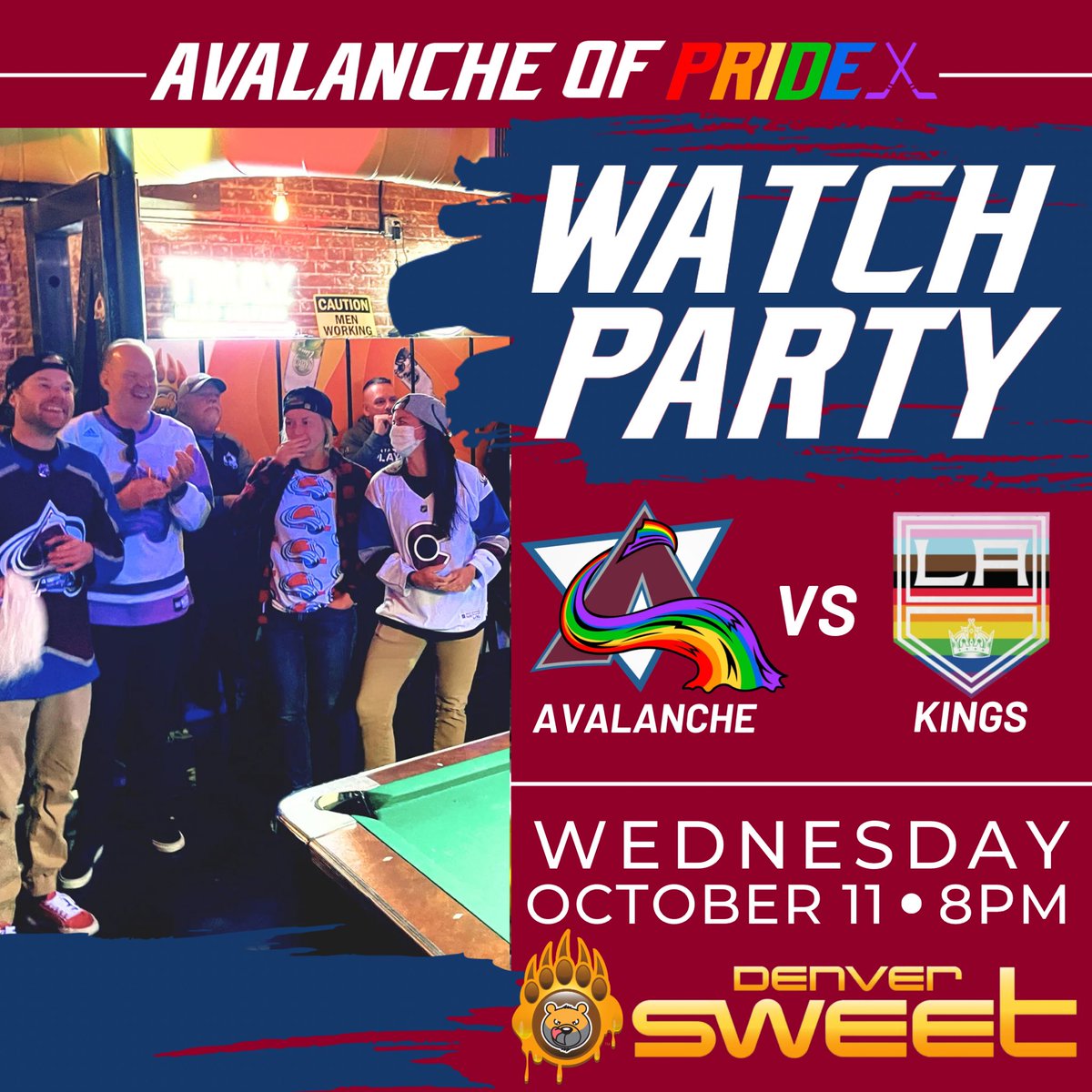 nickus13's tweet photo. Visibility is now more important than ever, come join the Avalanche of Pride on Wednesday for the season opener!!! #GoAvsGo #AvsPride https://t.co/fWNs7ht8Rr