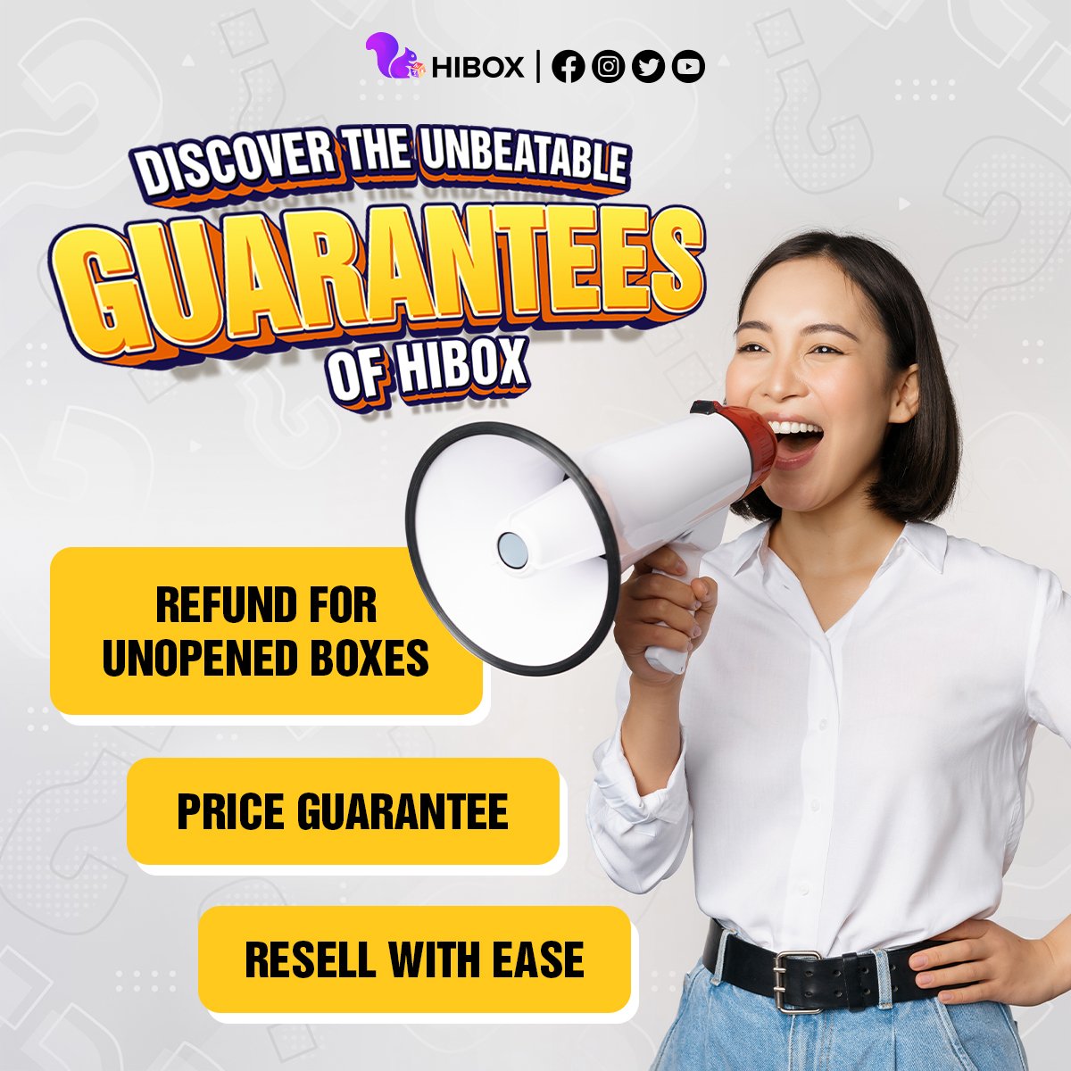 Mitrakaurhere's tweet photo. Discover the Unbeatable Guarantees of HIBOX 📷
 ✨Refund for Unopened Boxes
 ✨Price Guarantee: items price > box price
 ✨Resell with Ease: Don't love what you got? No problem! You can resell the item directly on HIBOX and start making a profit.
👉https://t.co/ZnCN5SiGC1
#hibox https://t.co/cghHBwiJkv