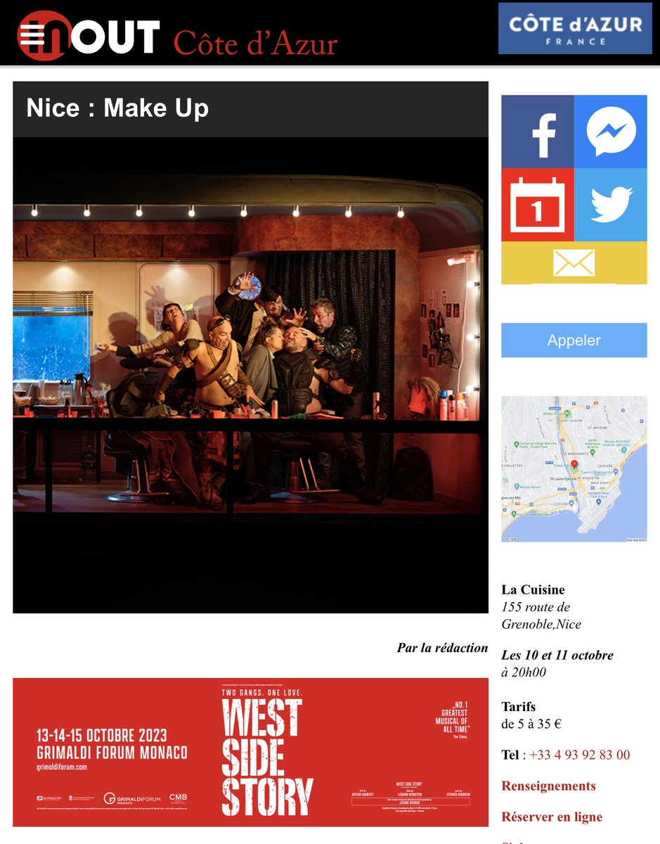 ICotedazur's tweet photo. Mathilda May vous invite dans sa loge @TheatredeNice #Nice #CotedAzurFrance #theatre #makeup https://t.co/6kF5oYSKoy https://t.co/YxYMnSjGfV