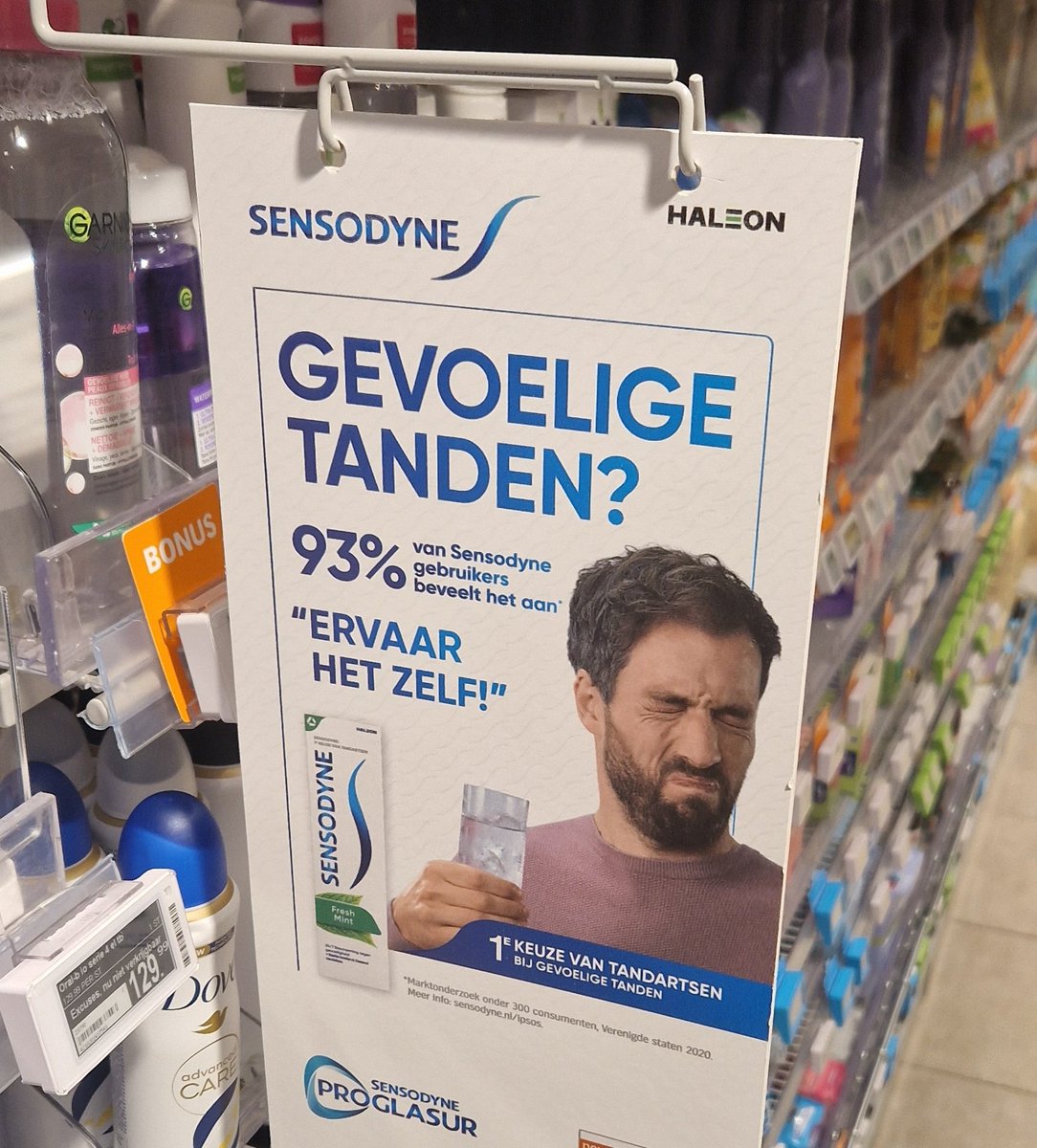 Echt zin om zelf gevoelige tanden te ervaren.