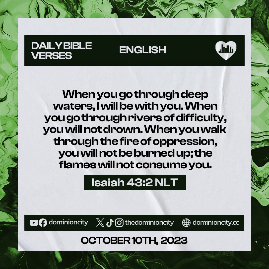 thedominioncity's tweet photo. Type “Amen” to claim this!

SET 1 of 3 | DAILY BIBLE PROMISES IN 12 LANGUAGES | OCT 10TH 2023 | LIKE, FOLLOW &amp; SHARE

#Bible #GodsWord #trendingnow #Biblepromises #trendingreels #hope #love #faith #GoodNews #NewsUpdate https://t.co/A4lJaIrdlY