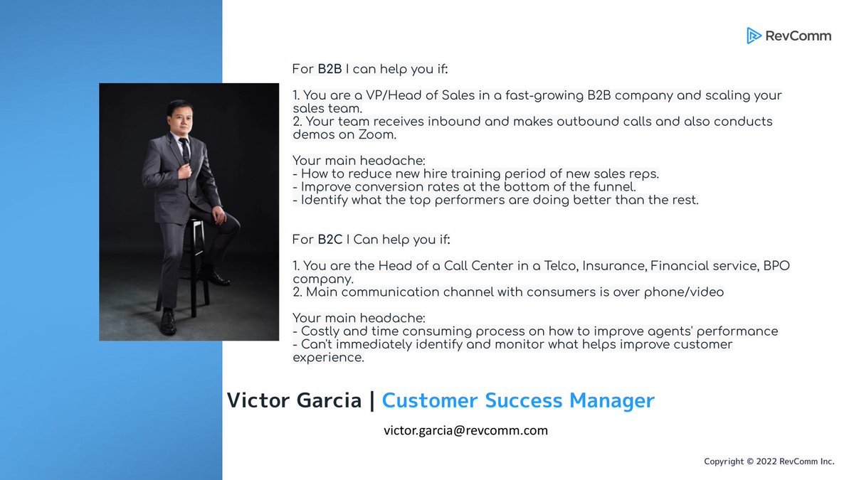 What I can do for your business and the problems that I solve:

#aiforbusiness #conversationalai #voip #b2bsales #b2csales #salescoaching #businessacquisition #businessdevelopment