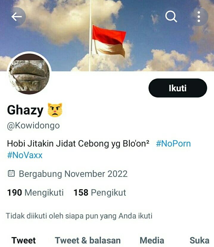 Guntur_Combat's tweet photo. @Petruk_Penipu @person_sandora @damianpenyulep @Resty_J_Cayah trnak akun ampe gto amat bwt oper grop cepek jhiithaak2 akun cebong
ude klop ntuuh pkai akun penipu😗
🙄🙄😋😋
@Petruk_Penipu 🐒🐶🐶🐩🐩🐷🐷 https://t.co/TE6t05sAdh
