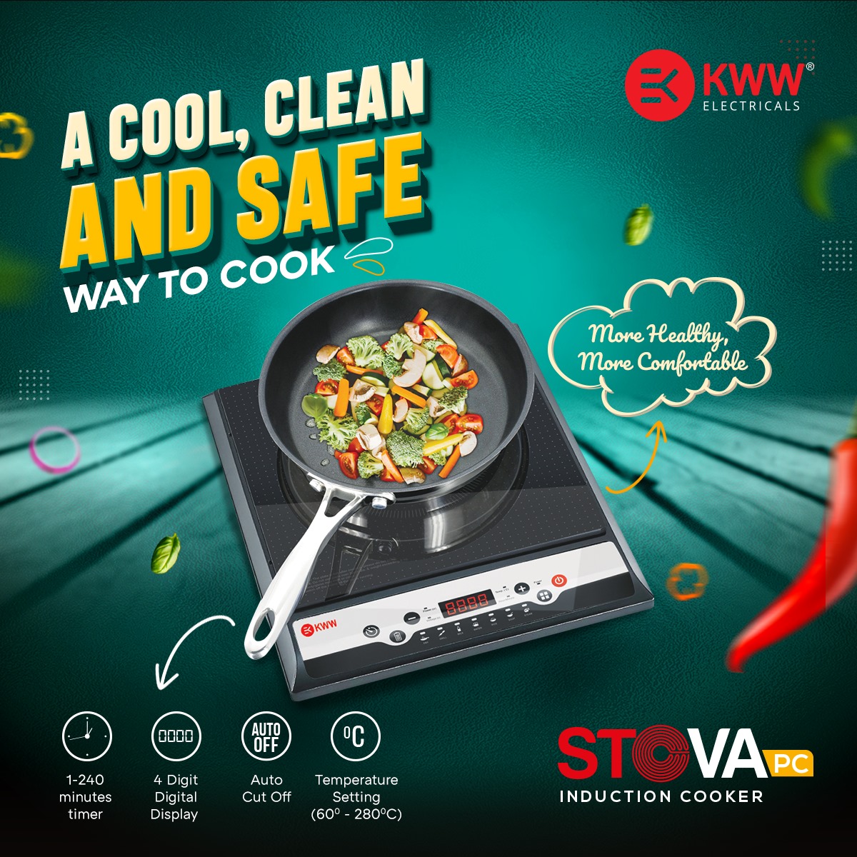 kww_electricals's tweet image. Healthy and faster cooking with KWW Stova induction cooker and it is perfect for making delicious recipes.
#inductioncooktop #inductionoven #stova #kwwelectricals #KWW kwwelectricals.com