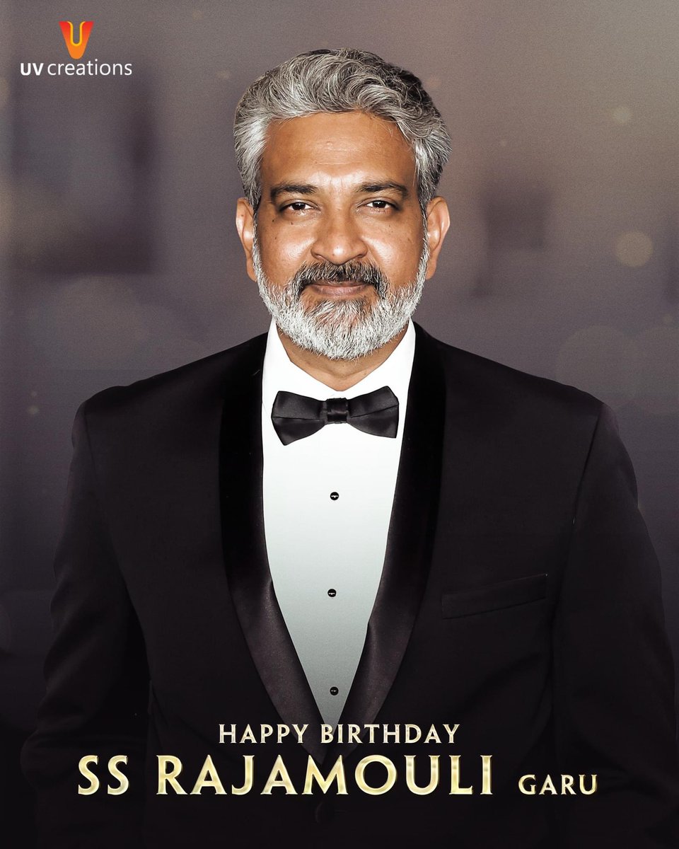 Happy Birthday to the director who reshaped Indian cinema with epic narratives #SSRajamouli sir🥳

May your tales continue to captivate hearts around the world 🌍🎉 

And your legacy shine brighter with each passing year ✨

#HBDRajamouli