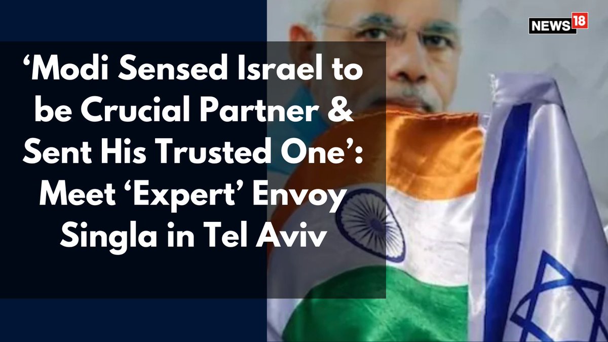 CNNnews18's tweet photo. Known as ‘expert on Israel’ by his peers, Sanjeev Kumar Singla has contributed immensely in shaping India’s foreign policy and strategic partnership with Israel 

#PMModi #India #Israel #Palestine 

Reported by: @madhuparna_N 

https://t.co/CkjjbVzgsf https://t.co/nIk84jCdT4