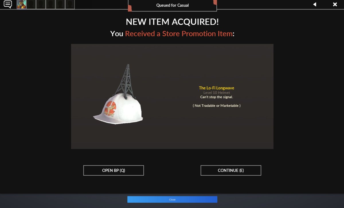 Squ1rrellyTF2's tweet photo. Definitively was NOT expecting to get this hat, like ever... so I was shocked to see this! Truly a special day for this #TF2 fan! 🐿️

Thank you @KritzKast !! 💙 https://t.co/W0bocUDkHW