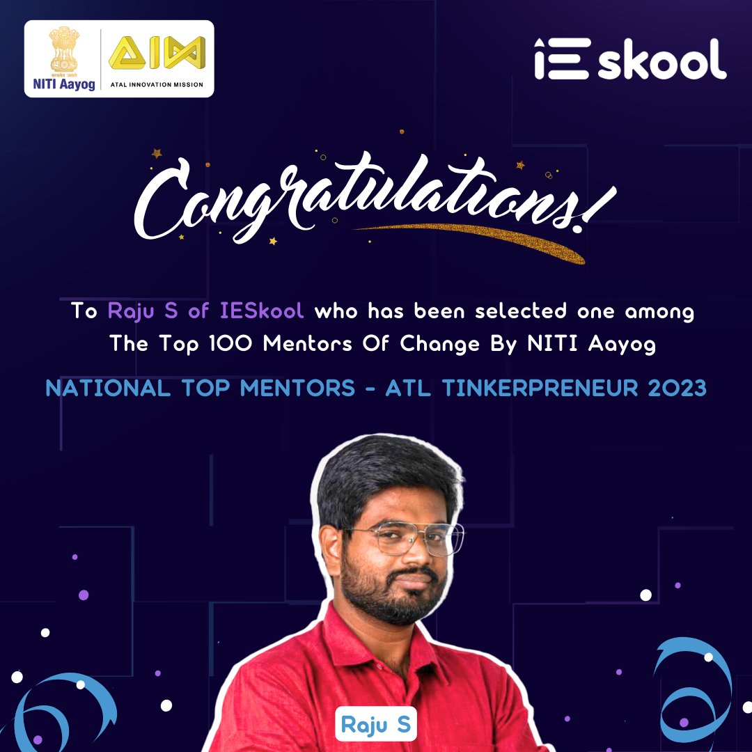 IESkool's tweet photo. We extend our best wishes to him  ✨♥️

Tags : #atal #ataltinkeringlabs #stemeducation #labs #sciencelabs #stemlabs #mentor #infiniteengineers #stemlabs #stemlab https://t.co/PNlDTSPvsk