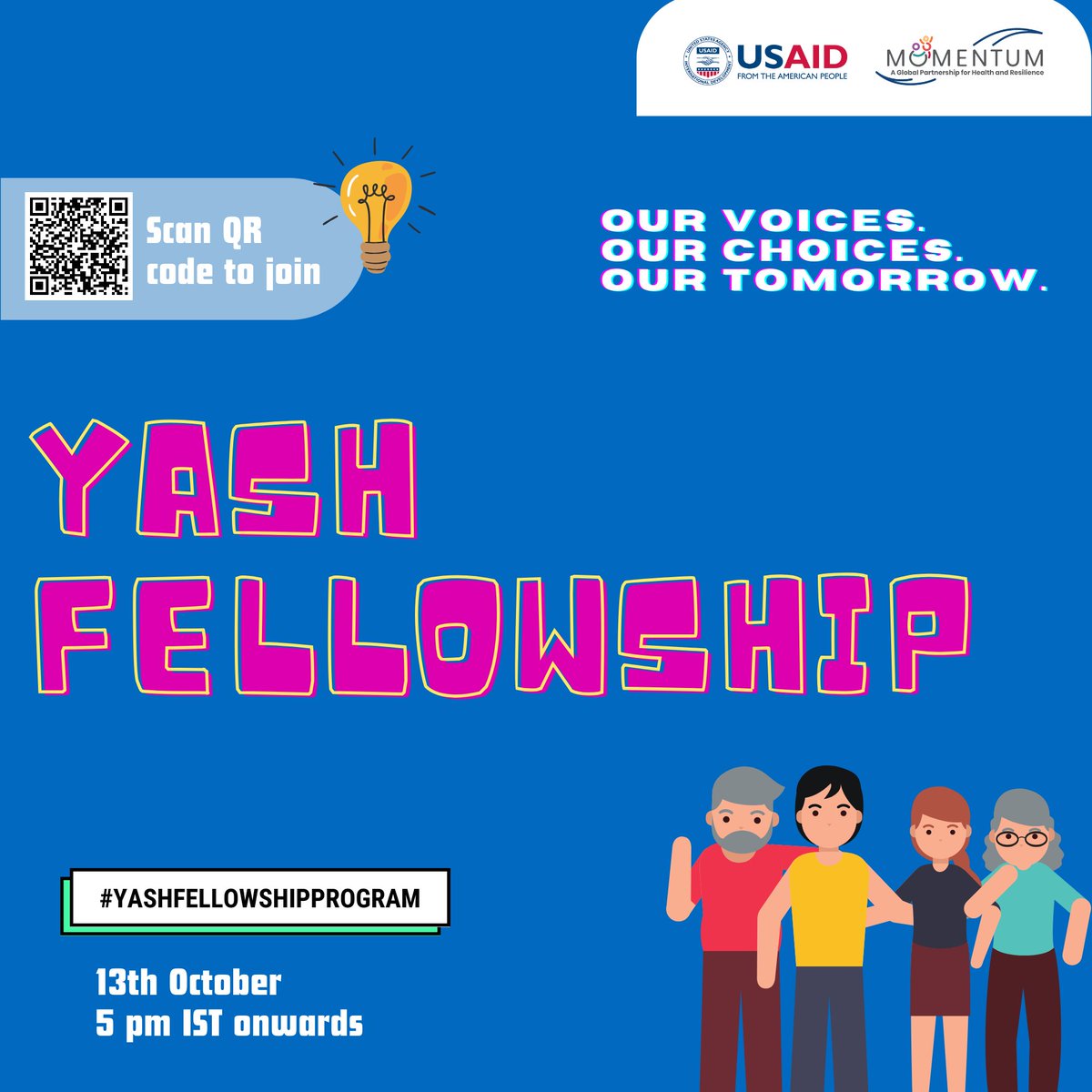 ICRWAsia's tweet photo. Join us for the "Learnings from YASH Fellowship Program" webinar on October 13, 2023, at 5 pm IST.

Don't miss out on this opportunity to be part of an enriching conversation.

🔗 Register now: https://t.co/tXfVDy3ASa

#ICRW #JPHIEGO #YASHFellowship #YouthLeadership #Webinar https://t.co/ySM2aF9uvT