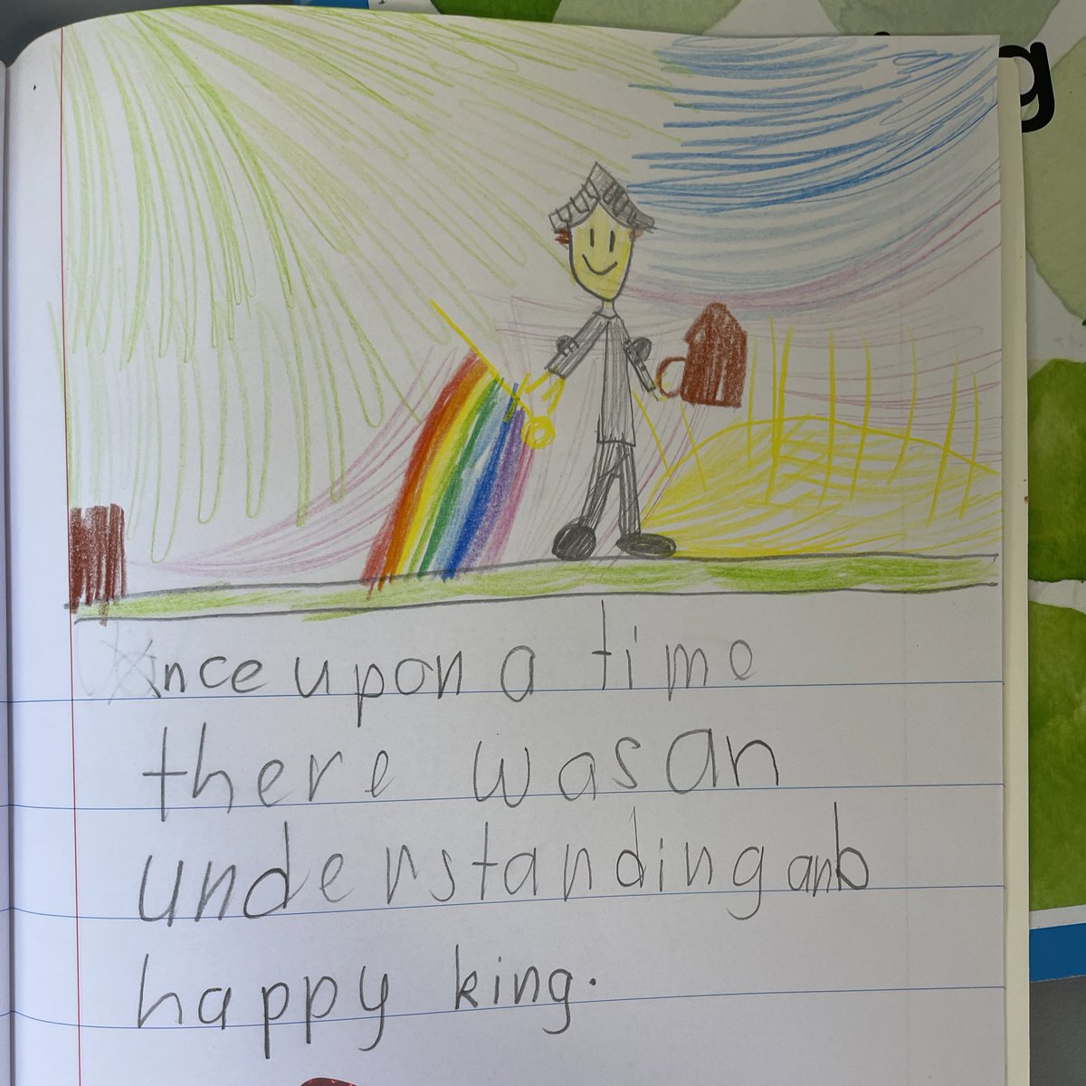 Started our narrative writing today in Kindy 🤴So cute 🥰 Thanks for the inspiration <a href="/SarahTrestrail/">Sarah Trestrail</a> <a href="/training247au/">Training 24/7</a>