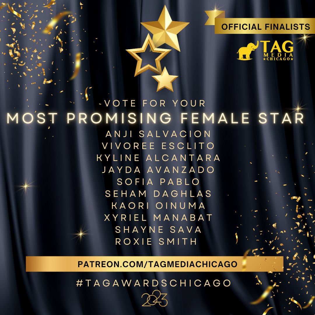 #JeremiahLisbo and #KaoriOinuma are both nominated in TAG Awards Chicago Most Promising Male and Female Star categories.

#KaoMiah