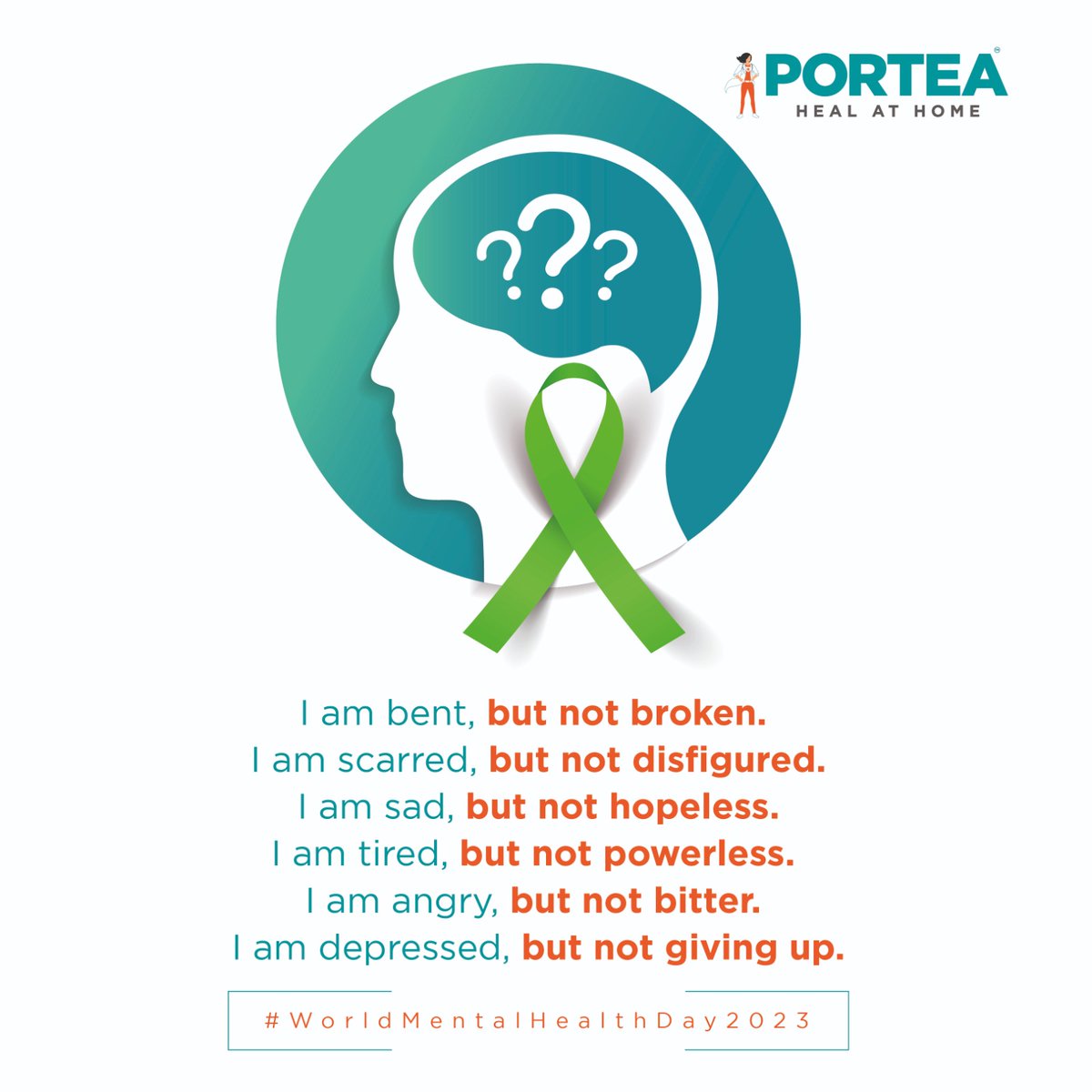 PorteaMedical's tweet photo. #mentalhealth #mentalhealthawareness #mentalwellness #mentalhealthmatters #mentalhealthrecovery #mindfulness #mindset #overthinker #chaostheory #portea #chironcares https://t.co/a74v3EWSdx