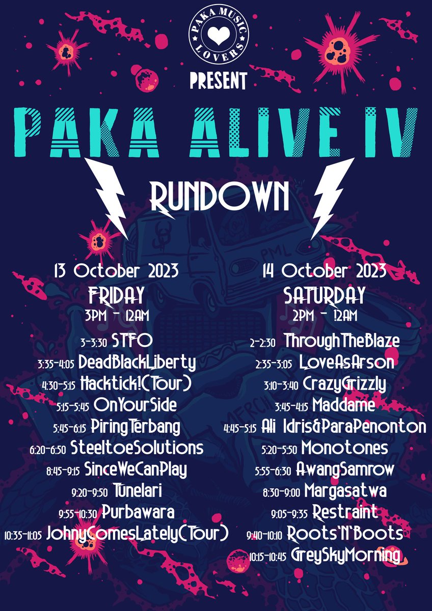 Rundown Jumaat ni. We play at 4:30PM!