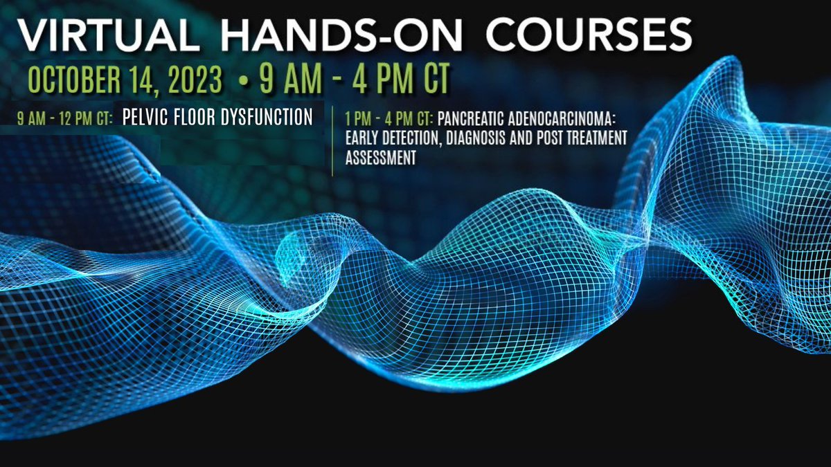 THIS WEEK—Join us for the SAR Virtual Hands-On Courses! Spots are filling up quickly—register now while there's still time.

Pelvic Floor Dysfunction: buff.ly/3PAchKy 
Pancreatic Adenocarcinoma: buff.ly/3Lz7fMT 

#radiology