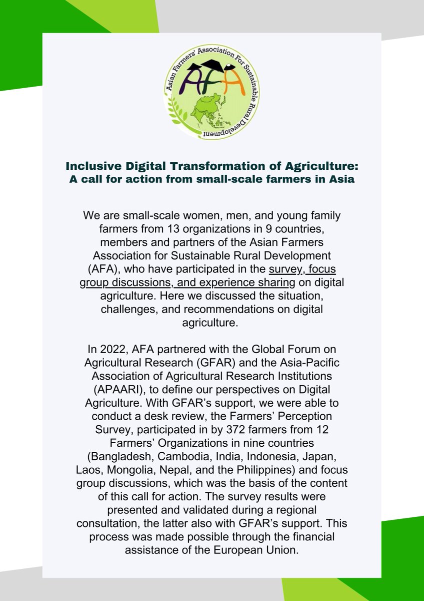 Asian Farmers (AFA) tweet media