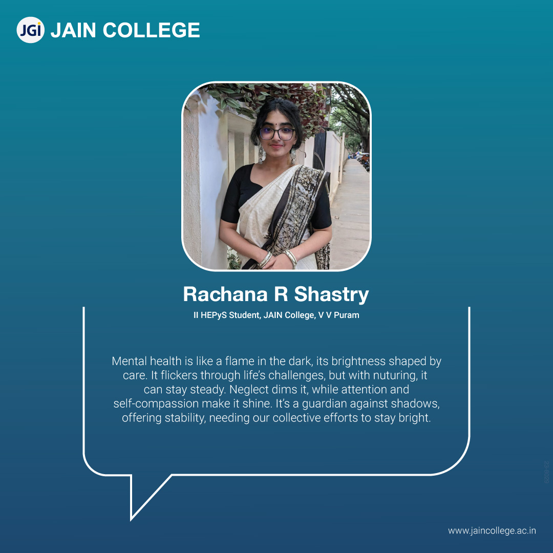 jaincollege's tweet photo. Voices of compassion! The students and teachers of JAIN College, Department of Humanities, powered by Knowledgeum, convey their perspectives on mental health and its importance.
#JAINCollege #Humanities #Knowledgeum #JC #MentalHealthMatters #MentalWellness #Mindfulness #SelfCare https://t.co/sdo4yCuh4b