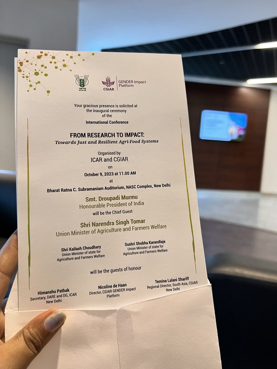 pragyatimsina's tweet photo. What a wonderful first day experience for the Rupantar project team members and partners at the CGIAR -ICAR gender conference inaugurated by the Hon. President of India. #GENDER2023 @CGIAR @CIMMYT @ACIARAustralia #Rupantarproject @UniofAdelaide https://t.co/pncofVAUOk