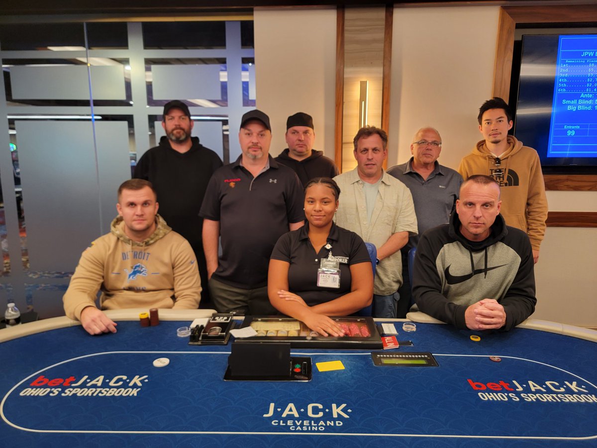 Joe_Schepis's tweet photo. Congratulations to our JPW Event #5: Holiday $350 NLHE Final Table @JACKClePoker and ultimately to Jeffrey Weil @WeilatWSOP for taking home the lion's share of a heads up deal for $7,700 after outlasting the 99 player field! https://t.co/KfVR3fRcSX