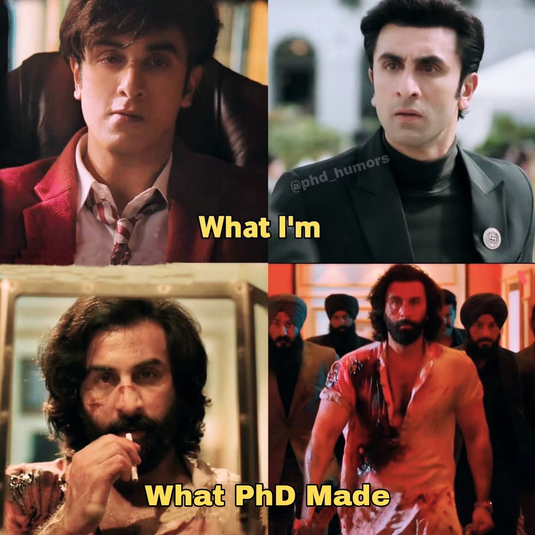 PhD Humors (@phd_humors) on Twitter photo Auto Transformation 🤯
Follow for more ➡️ <a href="/phd_humors/">PhD Humors</a> 💫❤️
.
SHARE with PhD friends 🔥
.
#phd #phdhumors #phdlife #phdstudent #research #phdjourney #animal #ranbirkapoor #thesis Auto Transformation 🤯
Follow for more ➡️ <a href="/phd_humors/">PhD Humors</a> 💫❤️
.
SHARE with PhD friends 🔥
.
#phd #phdhumors #phdlife #phdstudent #research #phdjourney #animal #ranbirkapoor #thesis