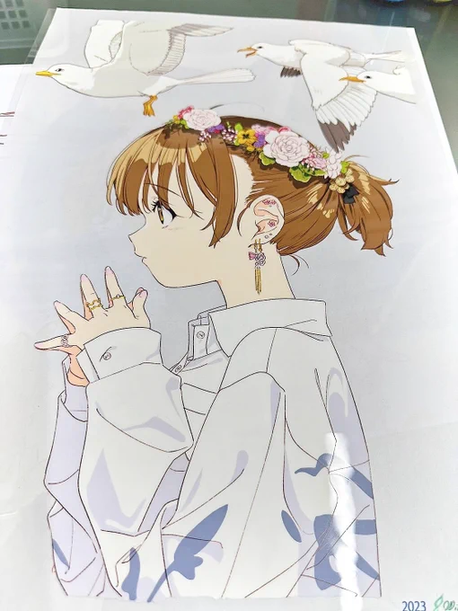 セル画ラボ()さん主導のセル画化企画!  こちらのセル画、制作はなんとあの甲斐けいこさん(代表作:『ゴルゴ13』『フェアリーテイル』などの色彩設計)と、甲斐政俊さん(代表作:『ハウルの動く城』『イノセンス』などの背景)のお二人が担当してくれています!凄すぎる!!!