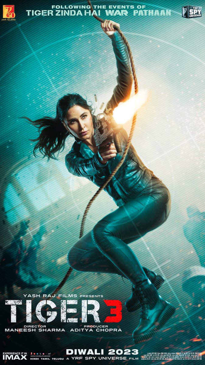HimeshMankad's tweet photo. ZOYA - TIGRESS - KATRINA KAIF!

Here's the first look of the First Female Spy of the #YRFSpyUniverse, #Zoya, from #Tiger3. The trailer of this #ManeeshSharma directorial drops on October 16, 2023!