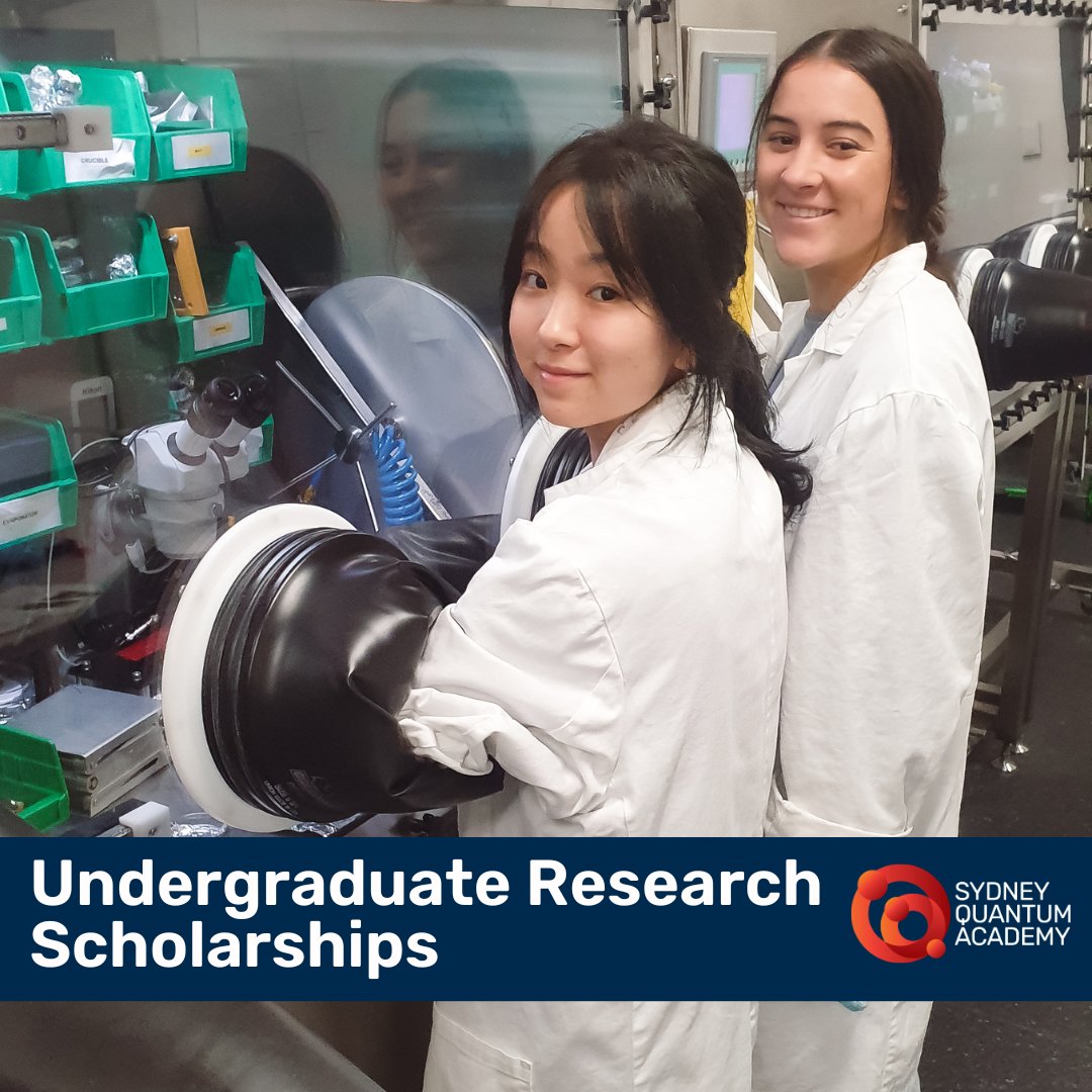 Sydney Quantum Academy (@sydneyquantum) on Twitter photo Applications for SQA paid #undergrad research #scholarships close soon on 18 Oct! Reserved places for students identifying as women. Conduct a 6-week project over summer guided by quantum experts from <a href="/Sydney_Uni/">University of Sydney</a> <a href="/UTSEngage/">UTS</a> <a href="/Macquarie_Uni/">Macquarie University</a> <a href="/UNSW/">UNSW</a>. APPLY: Bit.ly/ugrs2023 Applications for SQA paid #undergrad research #scholarships close soon on 18 Oct! Reserved places for students identifying as women. Conduct a 6-week project over summer guided by quantum experts from <a href="/Sydney_Uni/">University of Sydney</a> <a href="/UTSEngage/">UTS</a> <a href="/Macquarie_Uni/">Macquarie University</a> <a href="/UNSW/">UNSW</a>. APPLY: Bit.ly/ugrs2023