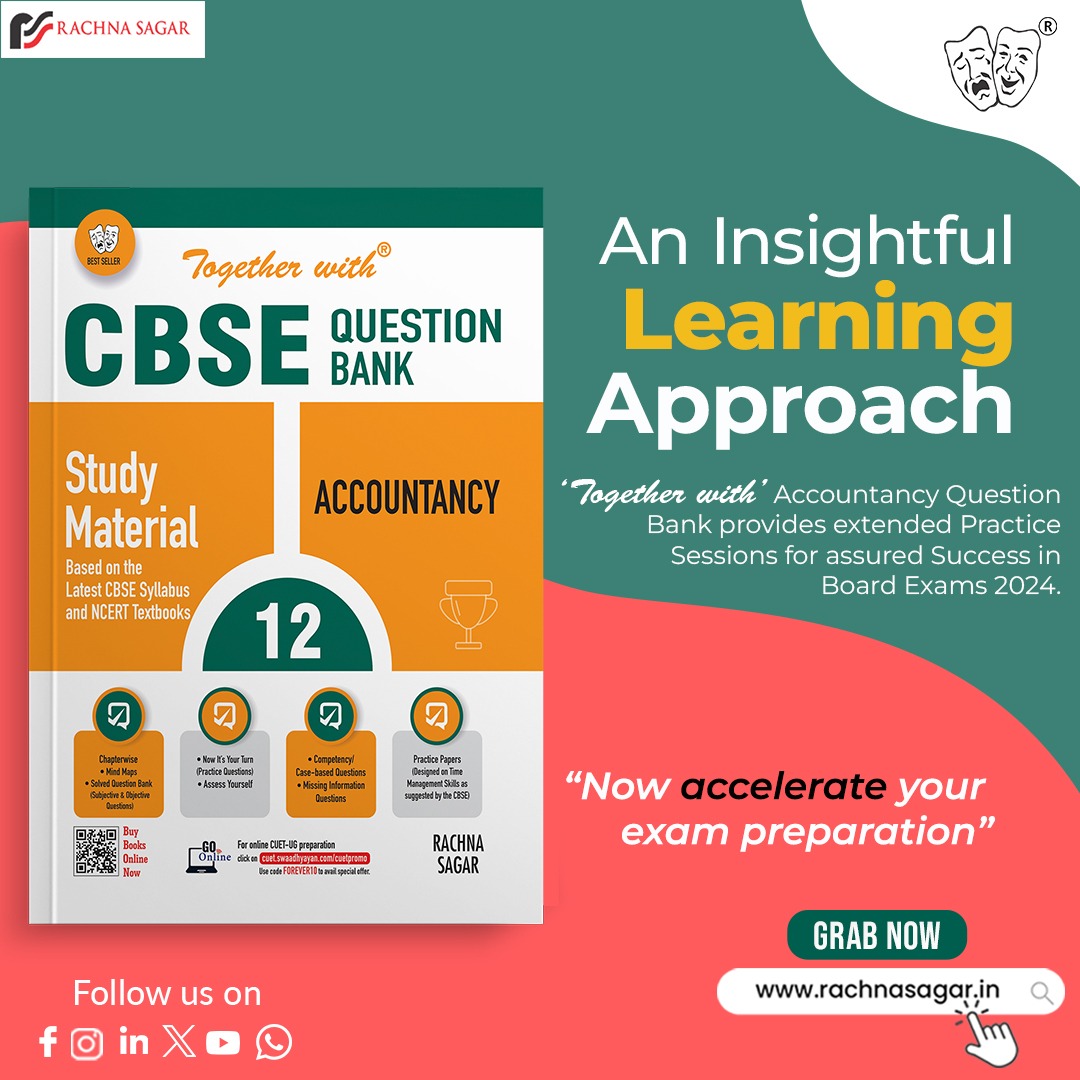 rachnasagargrp's tweet photo. Together with #CBSEQuestionBank to Master #Accountancy
Elevate your #FinancialFluency, nail the Balance Sheets, and conquer those Ledgers. Grab your copies to embark on a journey to #financialmastery
Order Now on https://t.co/ruMtbuXOi9, Amazon & Flipkart
#RSPL #RachnaSagar https://t.co/TNZLWIAMYX