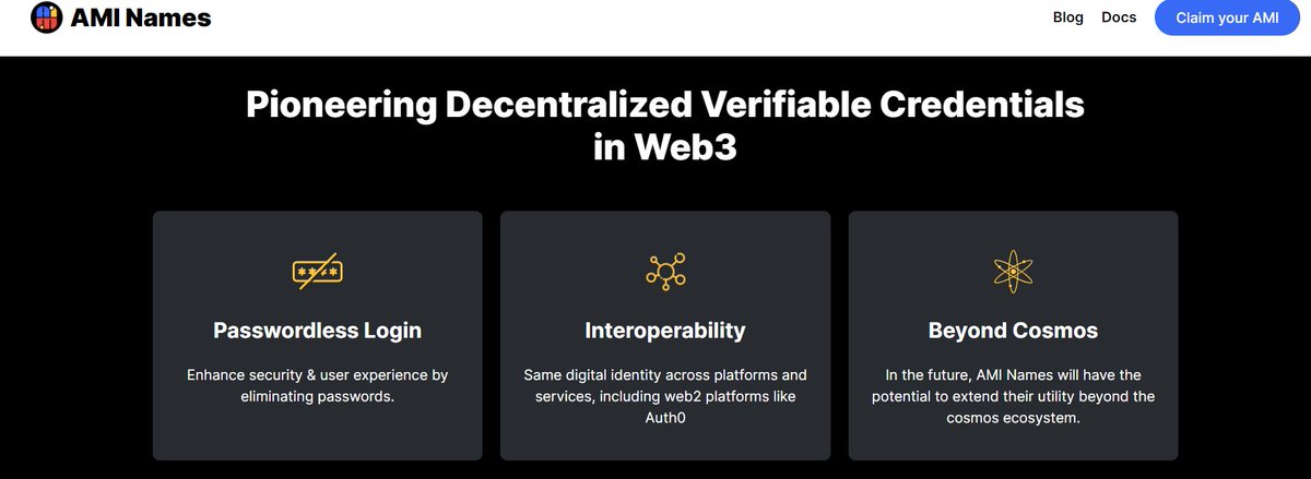 Have you claimed your free AMI Name yet? 

Keep in mind that you need to have a referral link to claim AMI Name, w/o it, you won't be able to get one.
names.assetmantle.one/?referral=frau…

🧡 In the future, AMI Names will have the potential to extend their utility beyond the Cosmos ecosystem.