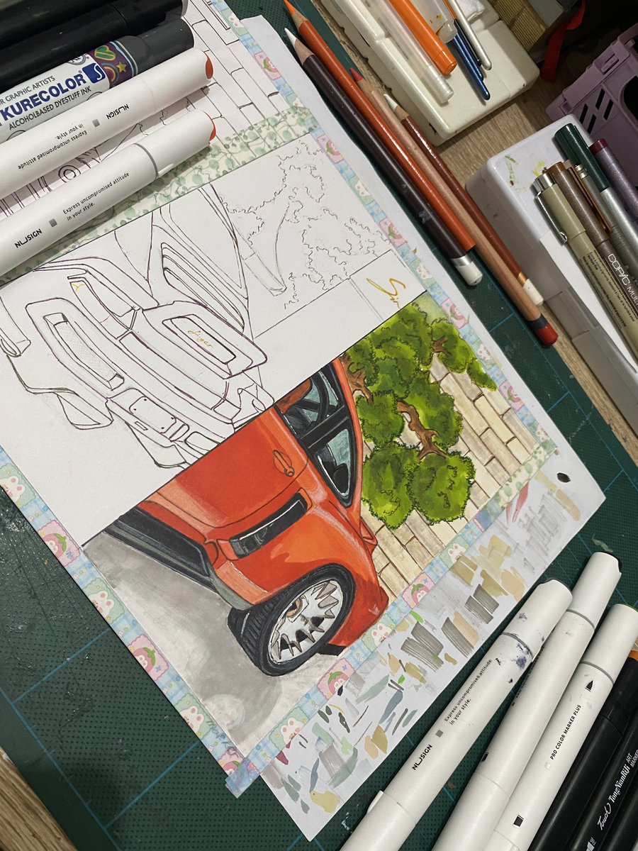 AmelAudz's tweet photo. WIP.. #car #drawingart https://t.co/sd0FR35X4C