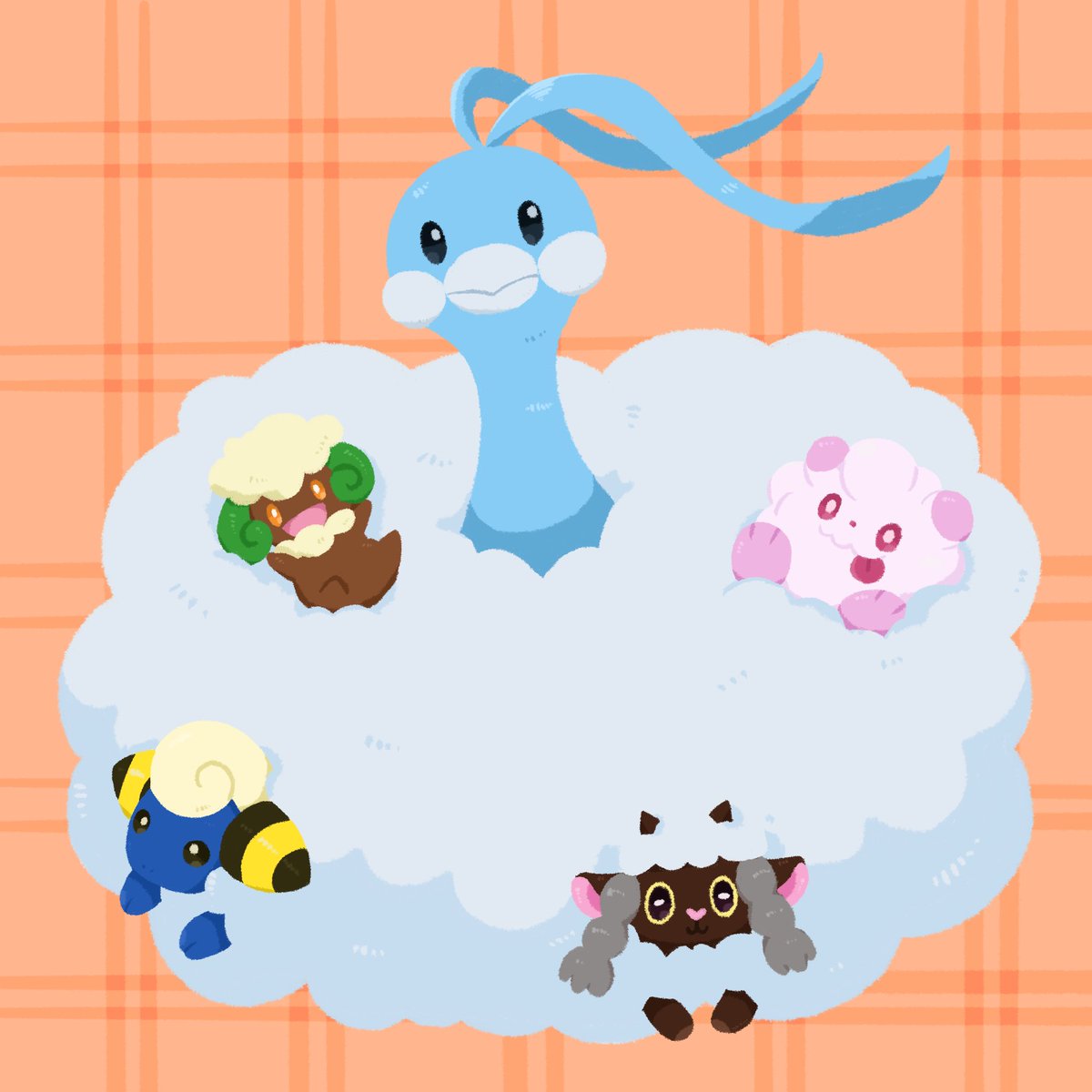 ko12digi's tweet photo. チルタリスから生えるモコモコポケモンたち
#チルタリスの日 https://t.co/IvsCBxCPwV